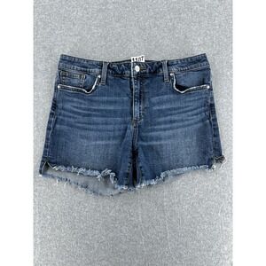 JOES Jeans Denim Shorts Womens 32 Blue Frayed Raw Hem Mid Rise Stretch
